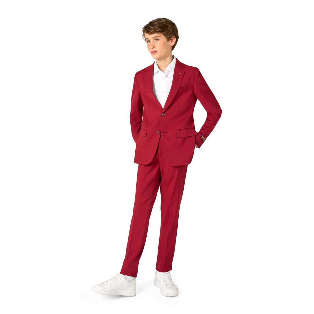 OppoSuits DailyÂ® Bright Burgundy Teen Jakkesæt