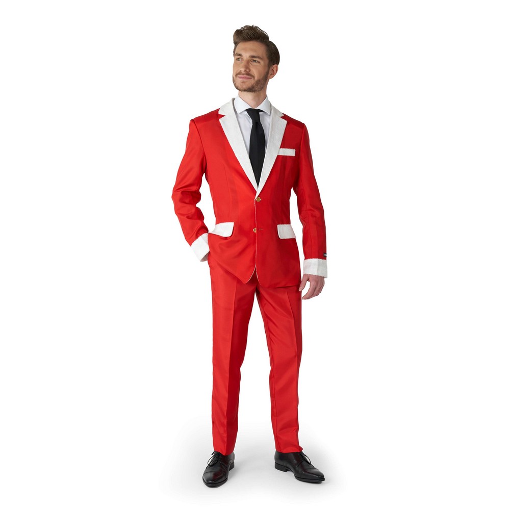 Suitmeister Santa Jakkesæt - Jul kostume til voksne i størrelserne S-XL | Julemand kostume til mænd - Temashop