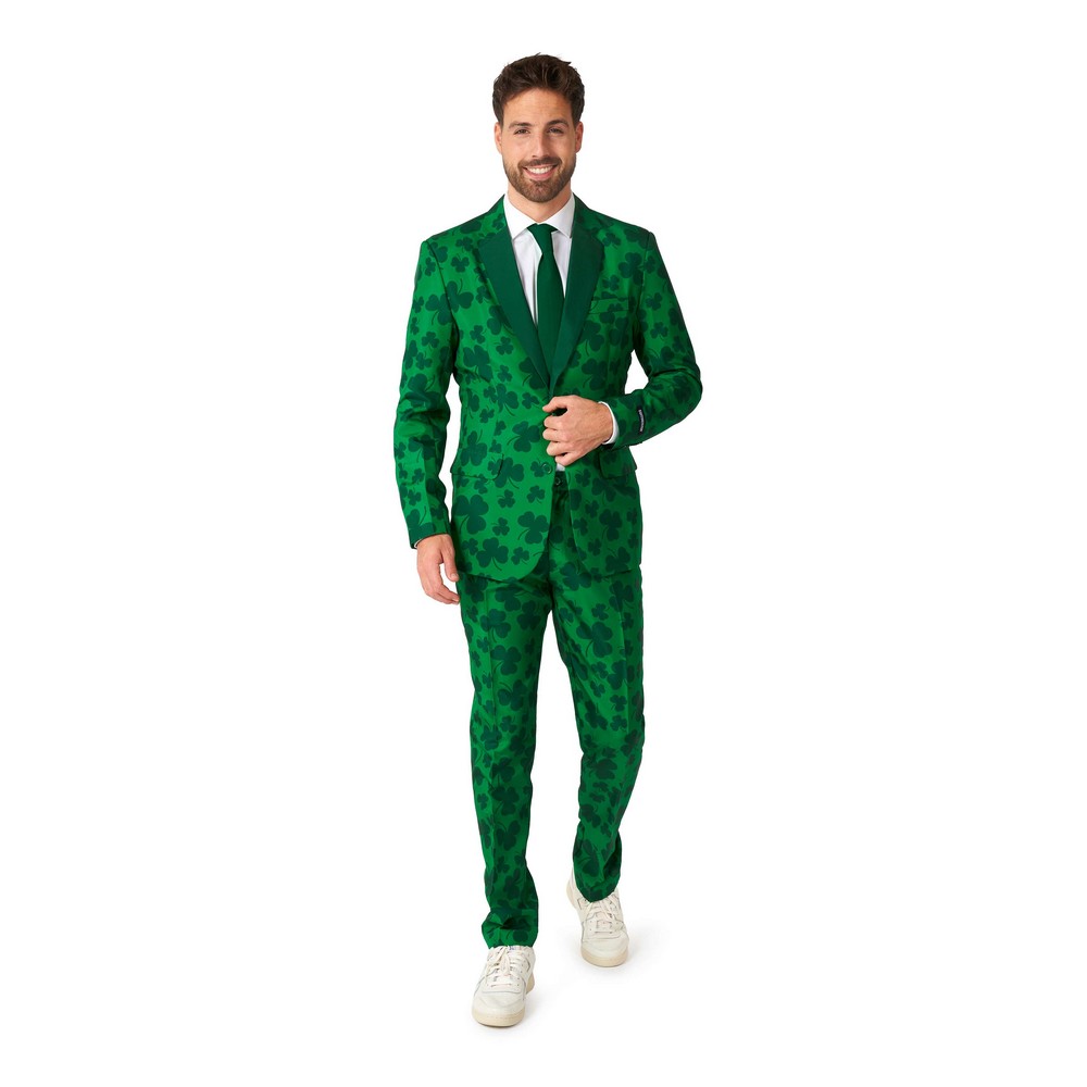 Suitmeister Lucky Clover Jakkesæt - Anledninger kostume til voksne i størrelserne S-XL | Sankt Patricks dag kostume til mænd - Temashop