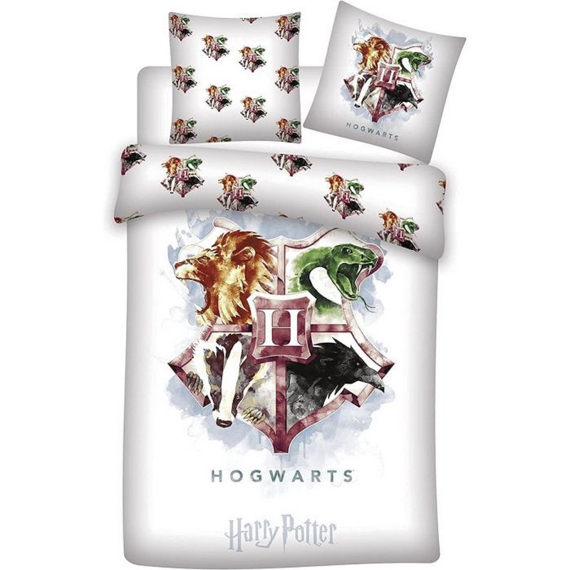 Harry Potter Kollegier Sengetøj (140 x 200 & 60 x 63 cm) | Harry Potter Sengetøj - Temashop