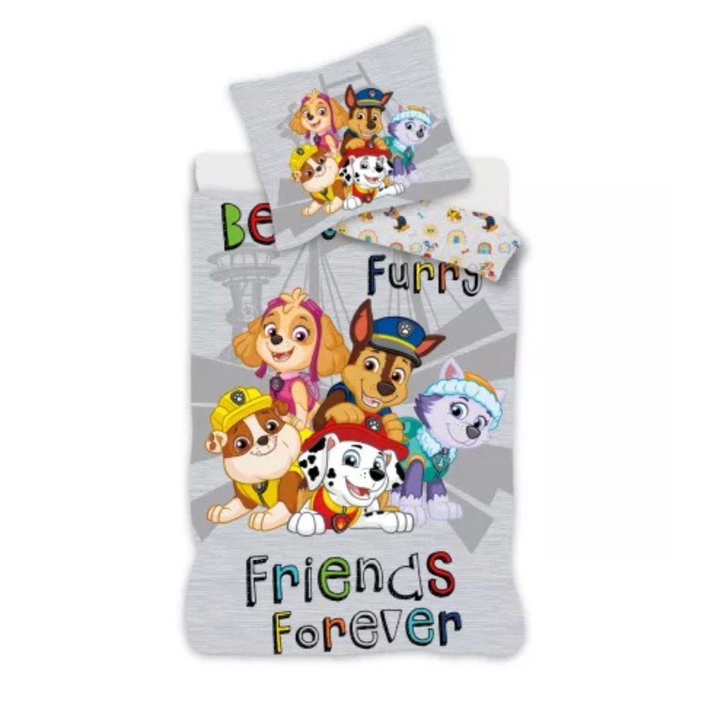 Paw Patrol Friends Forever Sengetøj (100 x 135 cm & 40 x 60 cm) | Paw Patrol Sengetøj - Temashop