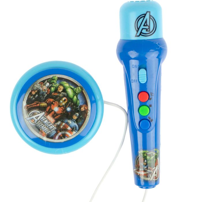 Avengers Legetøjsmikrofon Med Forstærker Blå | Avengers Mikrofoner - Temashop