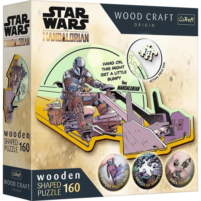 Star Wars Mandalorian Træpuslespil 160 Brikker | Star Wars Puslespil - Temashop
