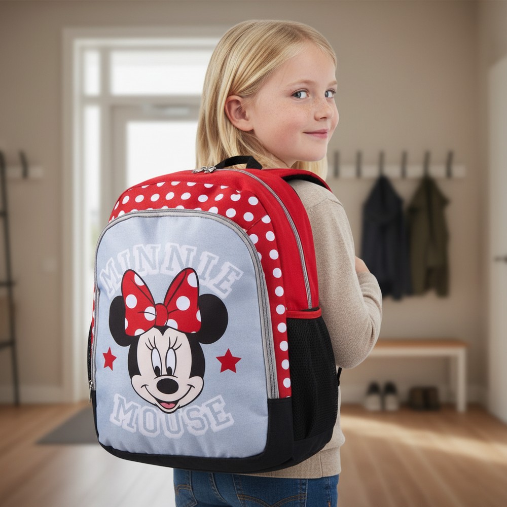 Minnie Mouse Prikket Skoletaske (41 x 32 x 14 cm) | Minnie Mouse Taske / Pung - Temashop