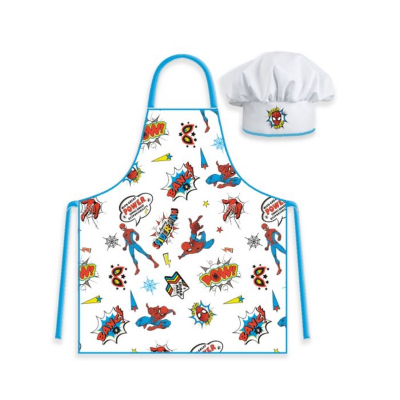 Spiderman® Børneforklæde & Kokkehue