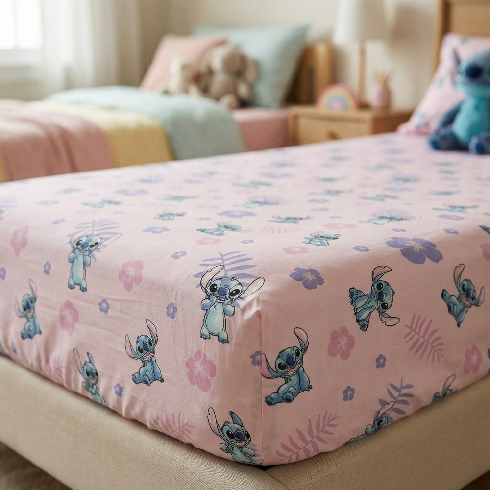 Lilo & Stitch Lagen Lyserød (25 cm x 90 cm x 200 cm) | Lilo & Stitch Sengetøj - Temashop