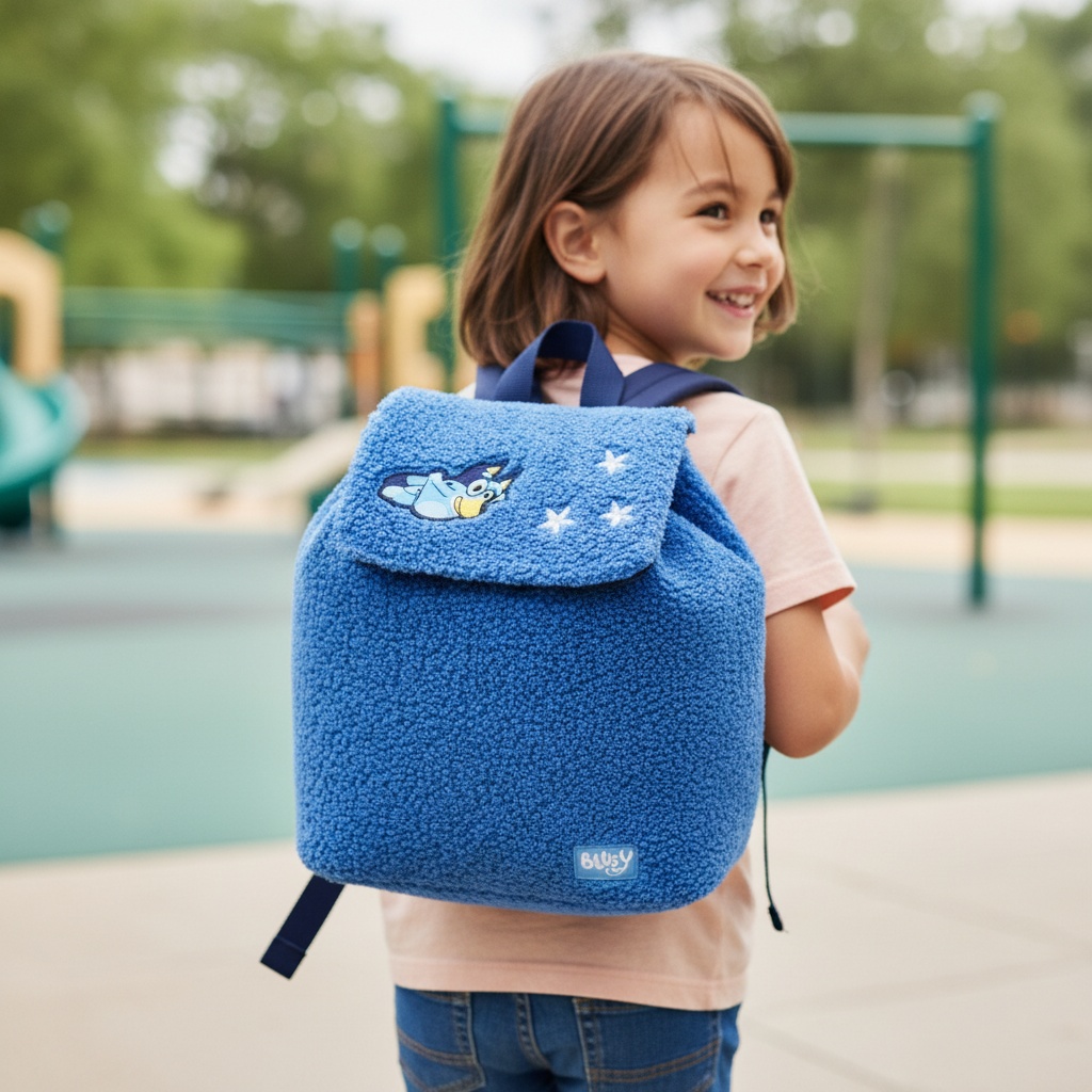 Bluey Plysset Taske (29 x 23 x 12,5 cm) | Bluey Taske / Pung - Temashop