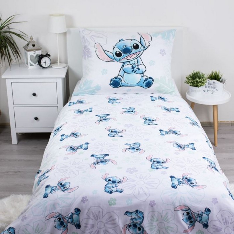 Lilo & Stitch Bomuld Sengetøj (140 x 200 & 70 x 90 cm) | Lilo & Stitch Sengetøj - Temashop
