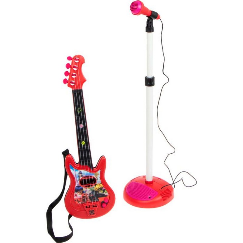Miraculous Ladybug Mikrofon & Guitar Sæt | Miraculous Musikinstrument - Temashop