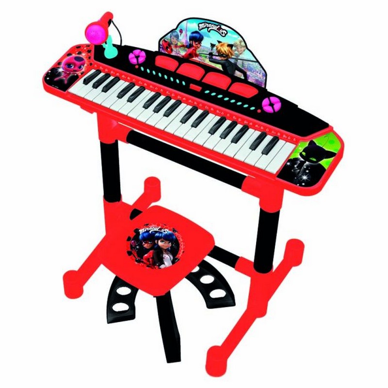 Miraculous Ladybug Elektronisk Keyboard Med Mikrofon | Miraculous Musikinstrument - Temashop