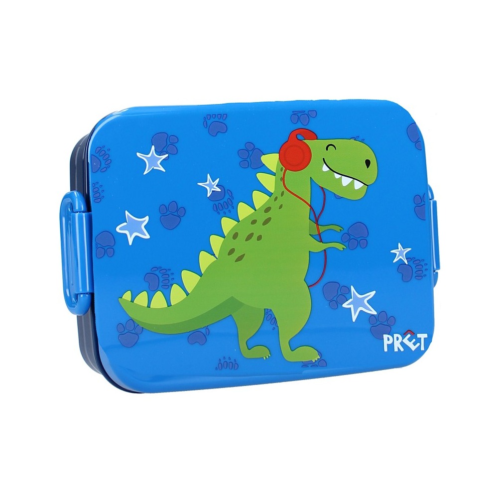 Blå Dinosaur Madkasse (16 x 13 x 5 cm) | Dinosaurus Madkasser - Temashop