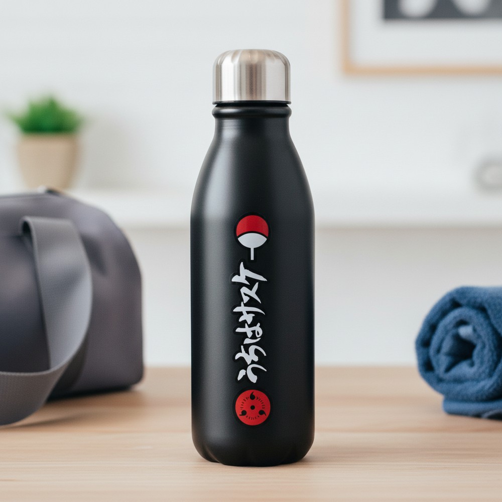 Naruto Uchica Aluminium Drikkedunk (600 ml) | Naruto Lommelærke / Drikketilbehør - Temashop