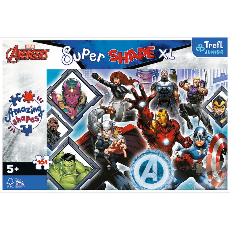 Avengers Puslespil 104 Brikker | Avengers Puslespil - Temashop