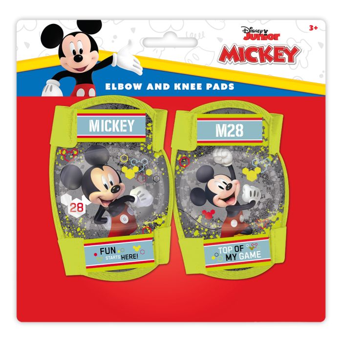 Mickey Mouse Knæ- & Albuebeskyttere Sæt (13,5 x 11 cm & 13 x 9,5 cm) | Mickey Mouse Cykeludstyr - Temashop