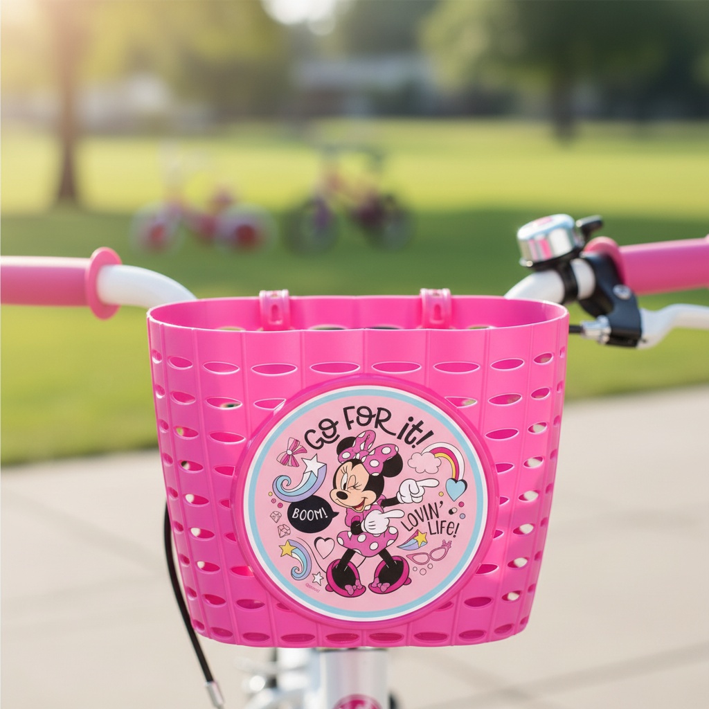 Minnie Mouse Cykelkurv Pink (13 x 13 x 20 cm) | Minnie Mouse Cykeludstyr - Temashop