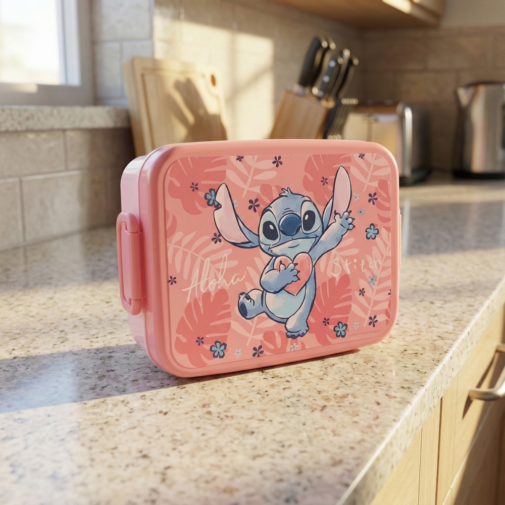 Lilo & Stitch Madkasse Lyserød (16 x 13 x 5 cm) | Lilo & Stitch Madkasser - Temashop