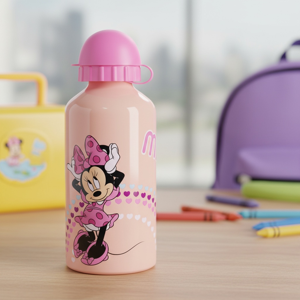 Minnie Mouse Drikkedunk Lyserød (7 x 7 x 19 cm) | Minnie Mouse Lommelærke / Drikketilbehør - Temashop