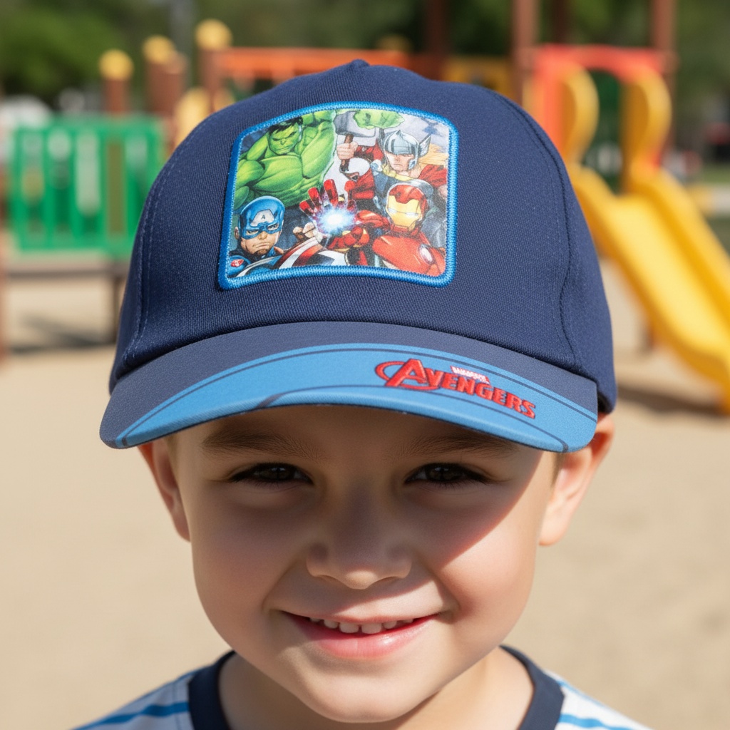 Avengers Kasket Navy (54 cm) | Avengers Hat / Hue / Hjelm - Temashop