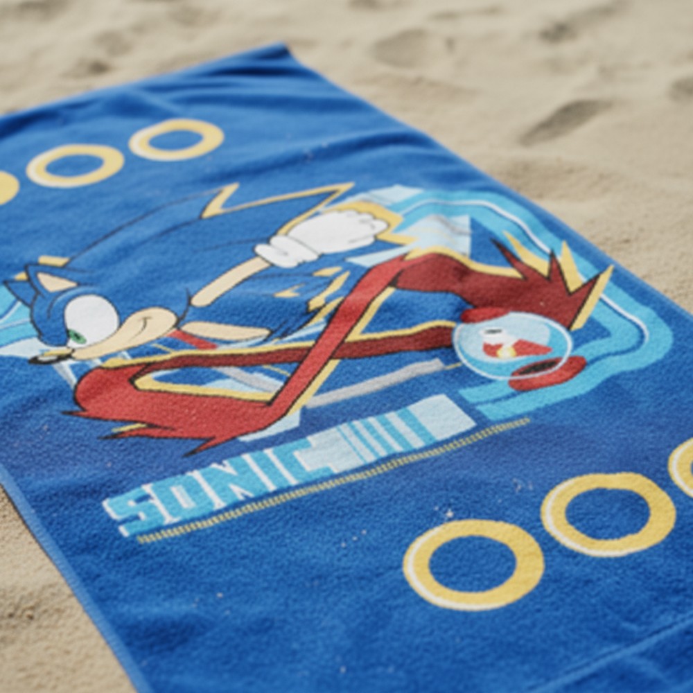Sonic Ringe Håndklæde (70 x 140 cm) | Sonic Håndklæder - Temashop