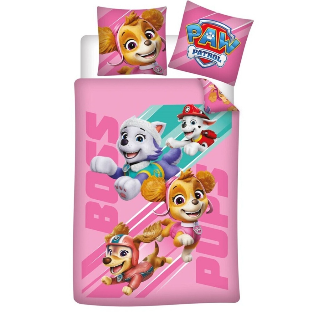 Paw Patrol Sengetøj Pink (140 x 200 cm) | Paw Patrol Sengetøj - Temashop