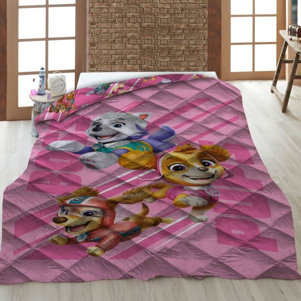 Paw Patrol Skye, Everest & Liberty Sengetæppe (140 x 200 cm) | Paw Patrol Sengetøj - Temashop
