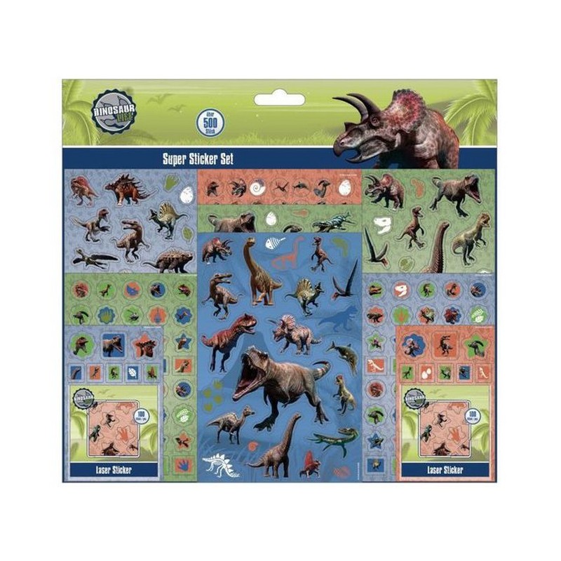Dinosaur Klistermærker 500 Stk