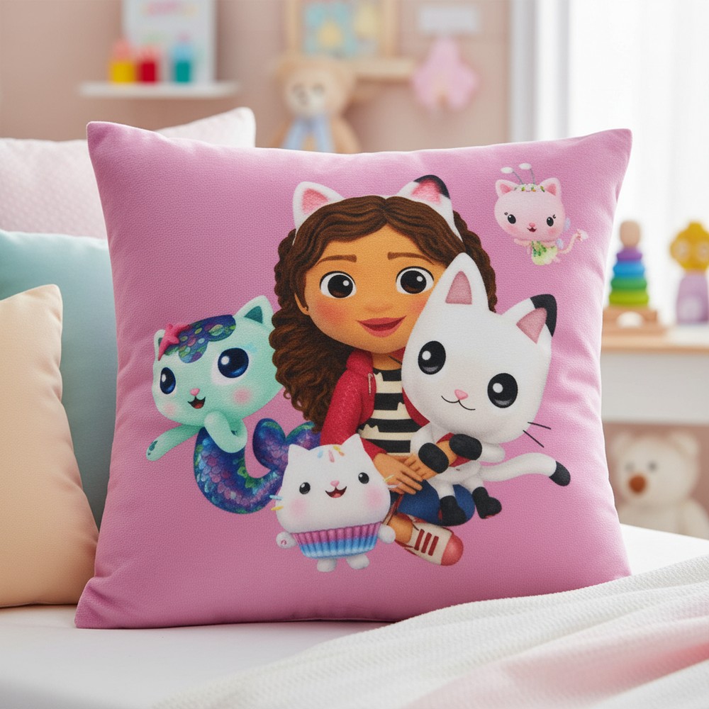 Gabby's Dukkehus Pude (40 x 40 x 8 cm) | Gabbys Dollhouse Puder - Temashop