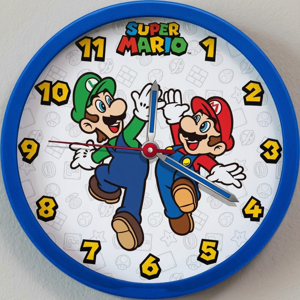 Super Mario Væg Ur (25 x 25 x 3.5 cm) | Super Mario Vægure - Temashop