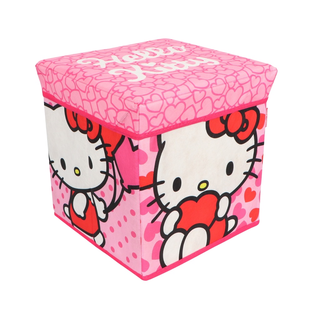 Hello Kitty Opbevaringskasse & Stol (30 x 30 x 30 cm) | Hello Kitty Praktisk Til Hjemmet - Temashop