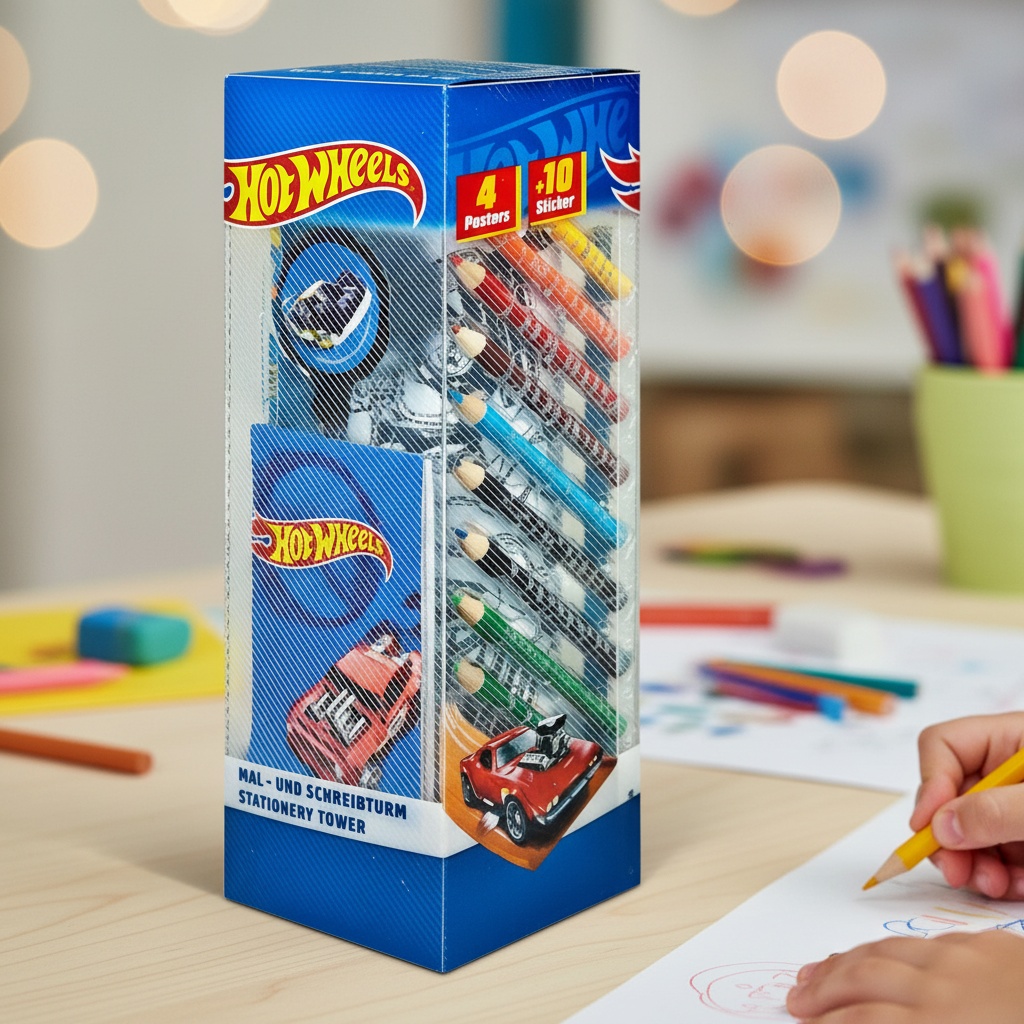 Hot Wheels Tegnetårn 35 Dele (25 x 8,6 x 8,4 cm) | Hot Wheels Male- & Tegneudstyr - Temashop