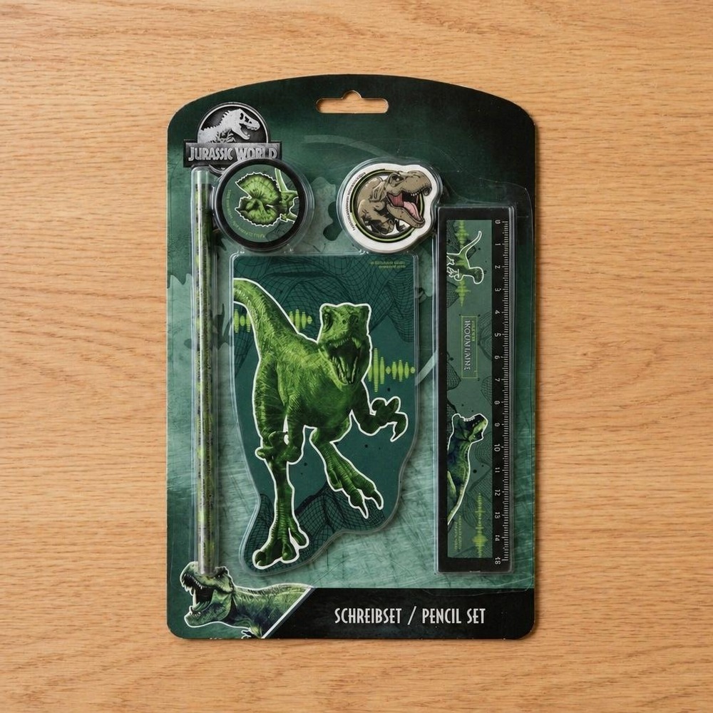 Jurassic World Skolestart Sæt | Dinosaurus Male- & Tegneudstyr - Temashop