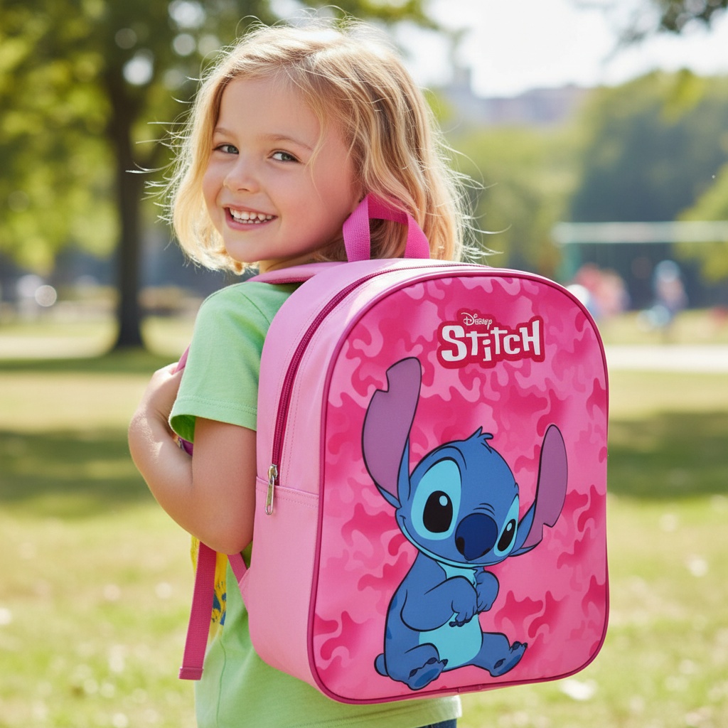 Lilo & Stitch Rygsæk Lyserød (30 x 26 x 10 cm) | Lilo & Stitch Taske / Pung - Temashop