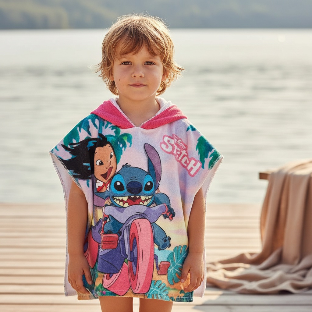 Lilo & Stitch Håndklædeponcho (110 x 55 cm) | Lilo & Stitch Overdel - Temashop