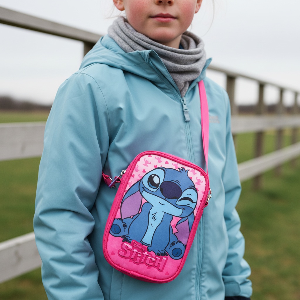 Lilo & Stitch Mobiltaske Pink (11 x 18 x 2 cm) | Lilo & Stitch Taske / Pung - Temashop