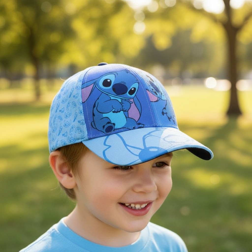 Lilo & Stitch Kasket Blå (53 cm & 55 cm) | Lilo & Stitch Hat / Hue / Hjelm - Temashop