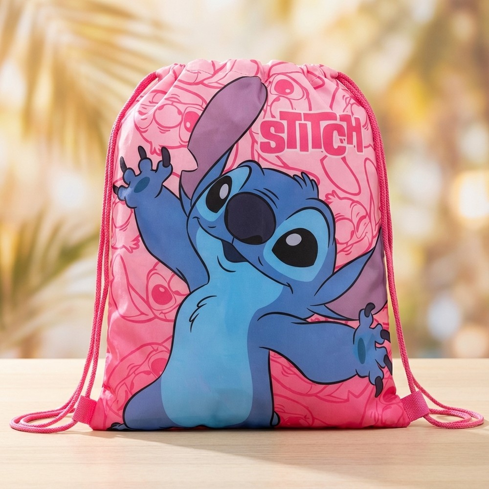 Lilo & Stitch Gymnastikpose Pink/Lyserød (35 x 40 cm) | Lilo & Stitch Taske / Pung - Temashop