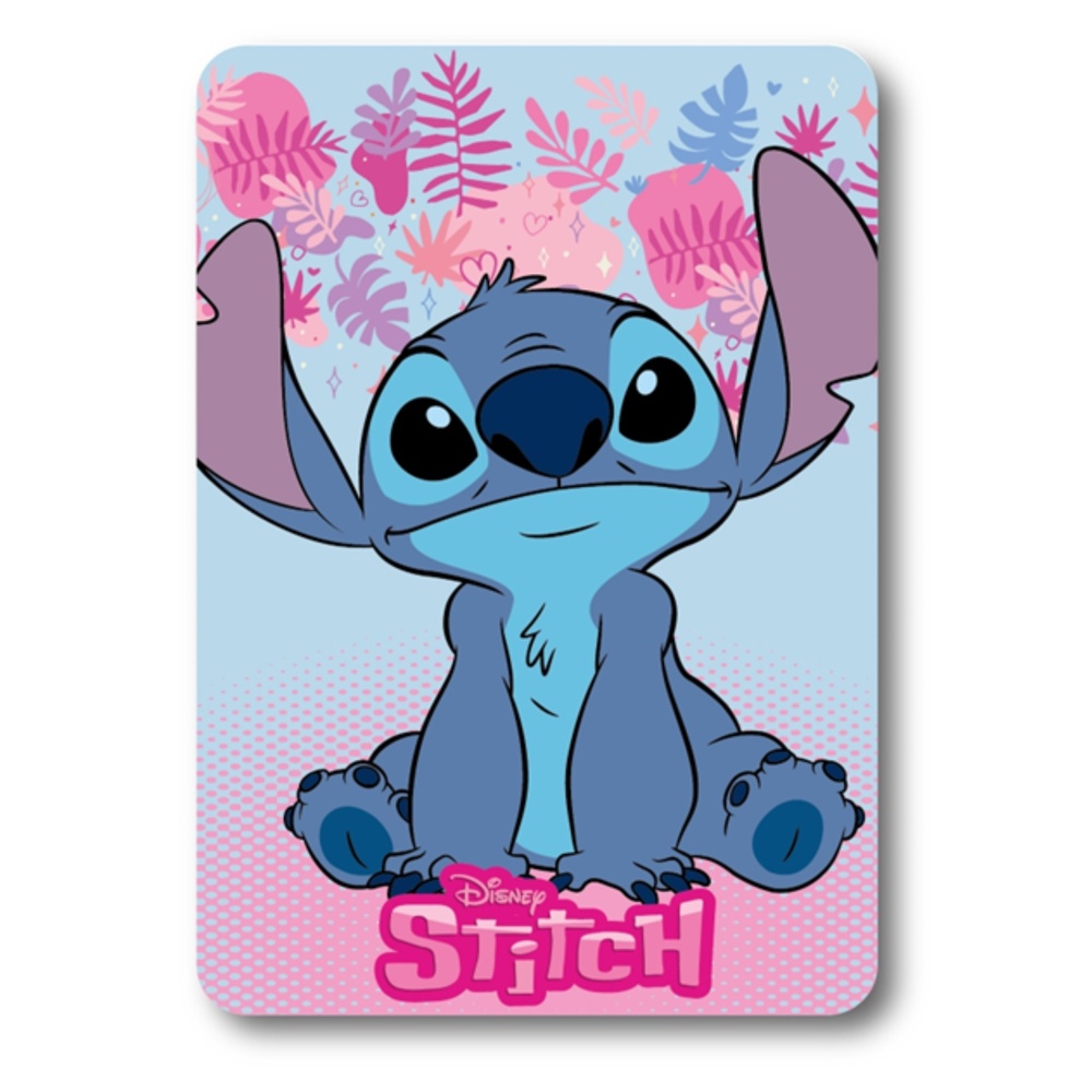 Stitch Fleecetæppe Blå (140 x 100 cm) | Stitch Tæpper - Temashop