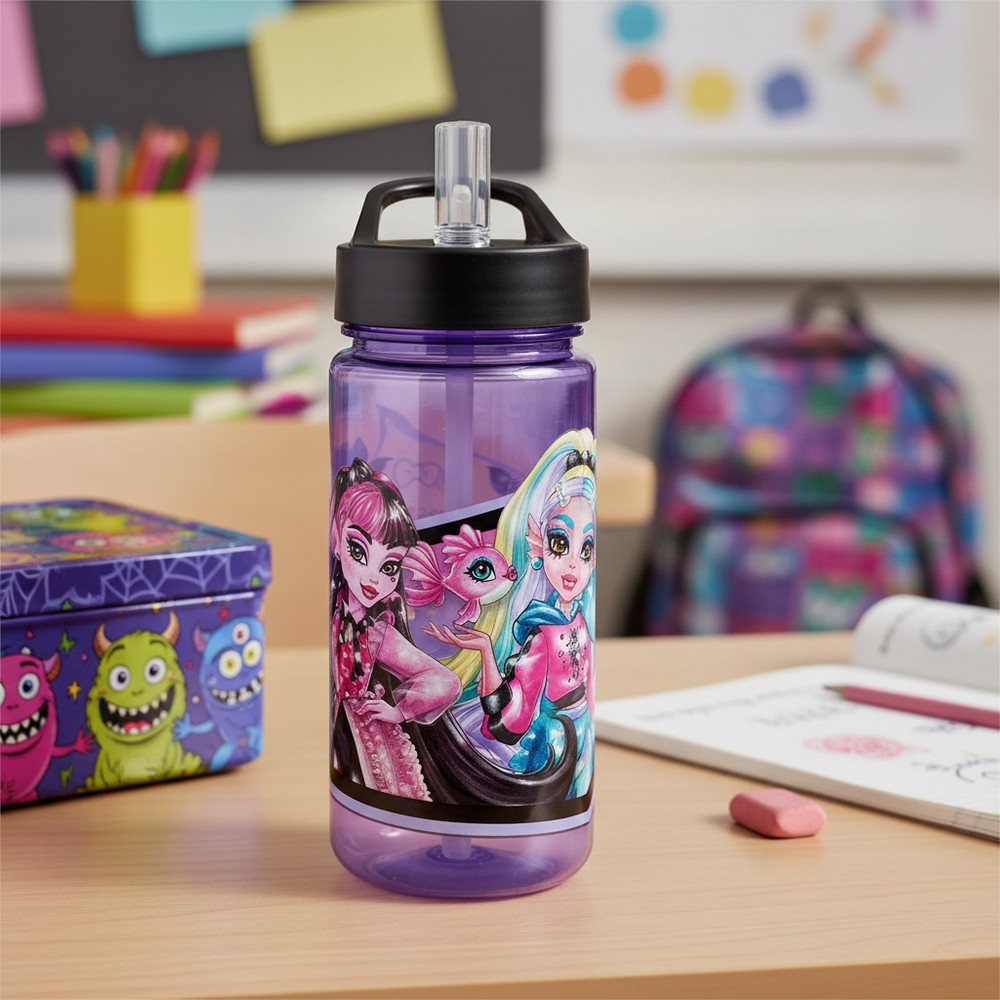 Monster High Drikkedunk Lilla (500 ml, 7 x 9 x 19 cm) | Monster High Lommelærke / Drikketilbehør - Temashop
