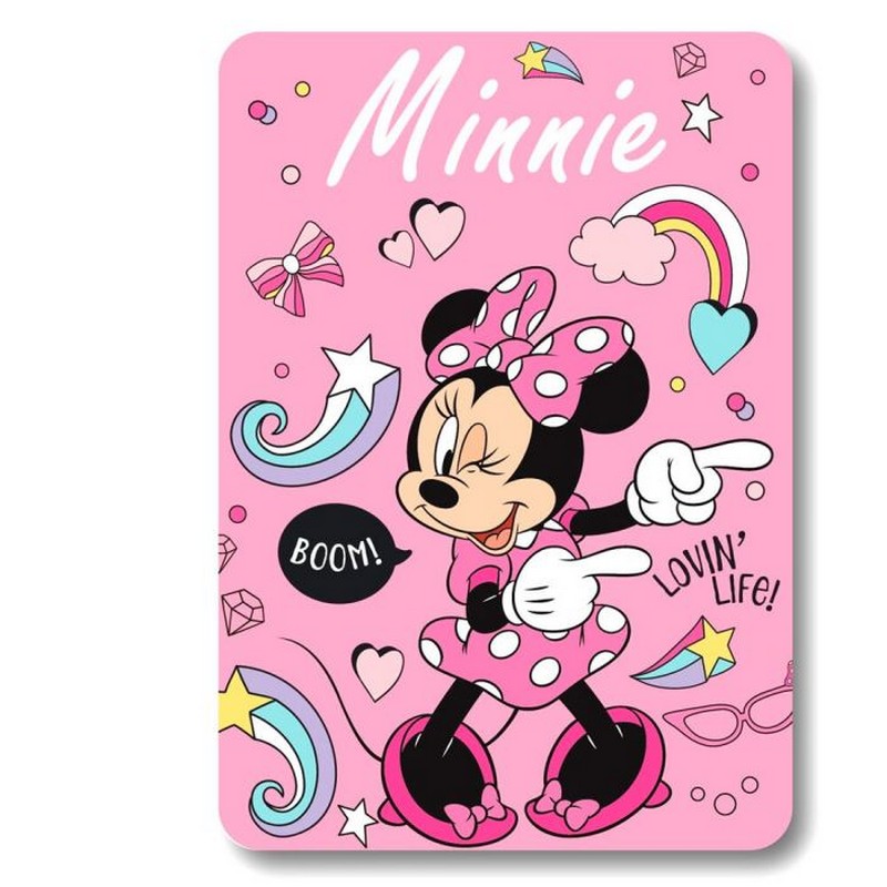 Minnie Mouse Dancing Fleecetæppe (100 x 140 cm) | Minnie Mouse Tæpper - Temashop