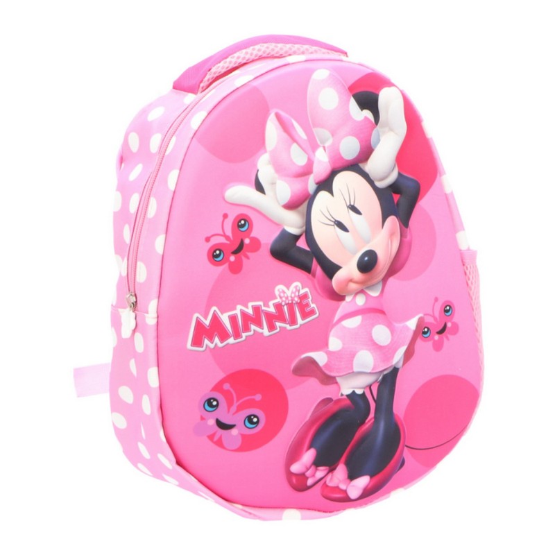 Minnie Mouse Æggeformet Rygsæk Lyserød (26 x 10 x 35 cm) | Minnie Mouse Taske / Pung - Temashop