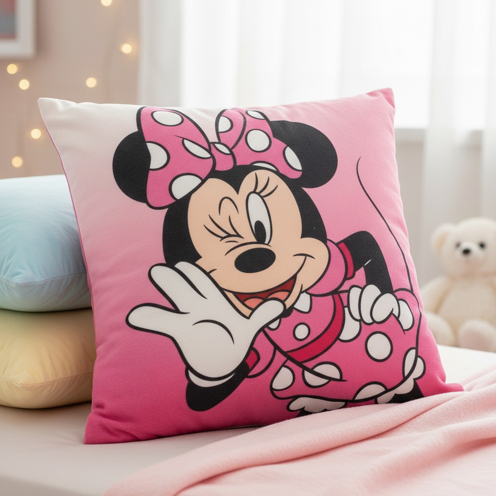 Minnie Mouse Pude (38 x 38 x 3 cm) | Minnie Mouse Puder - Temashop