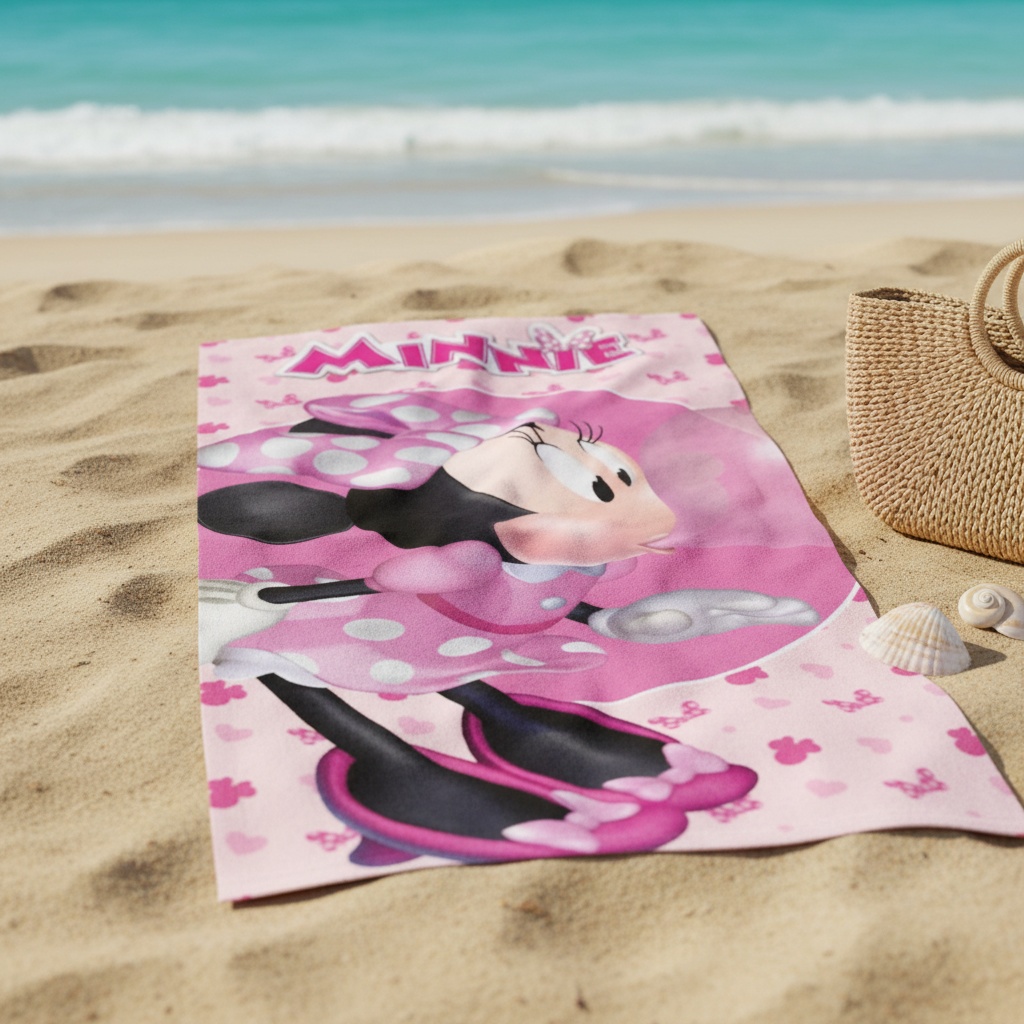 Minnie Mouse Strandhåndklæde (70 x 140 cm) | Minnie Mouse Håndklæder - Temashop