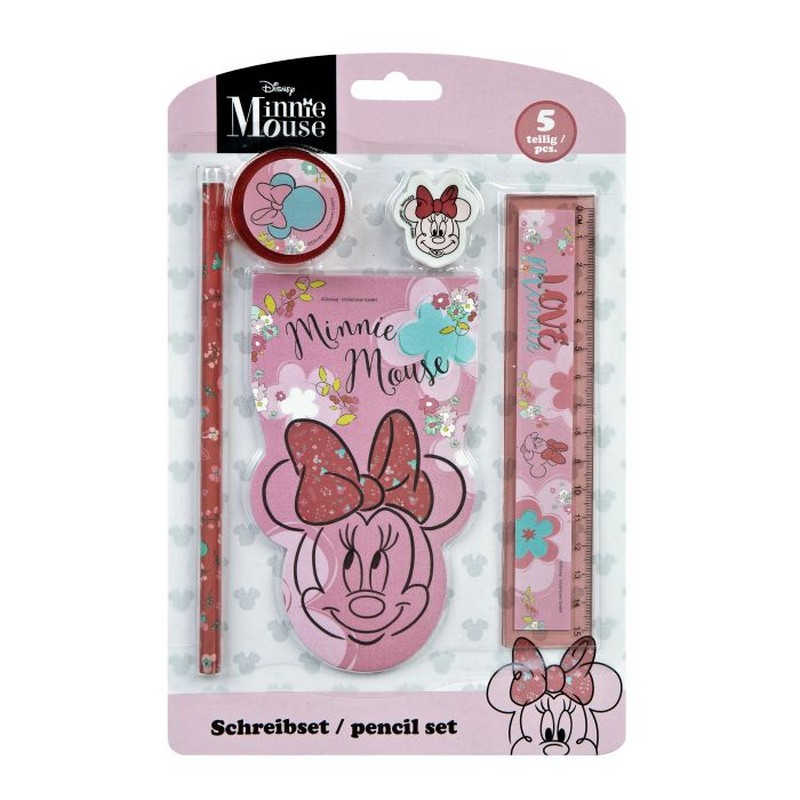 Minnie Mouse Skrivesæt 5 Dele | Minnie Mouse Male- & Tegneudstyr - Temashop