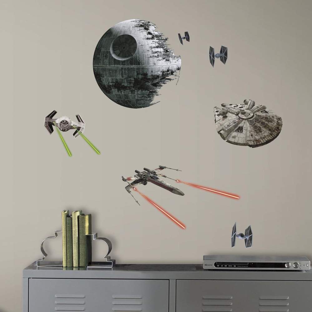 Star Wars Vægklistermærker (25,4 x 54,7 cm) | Star Wars Klistermærke - Temashop