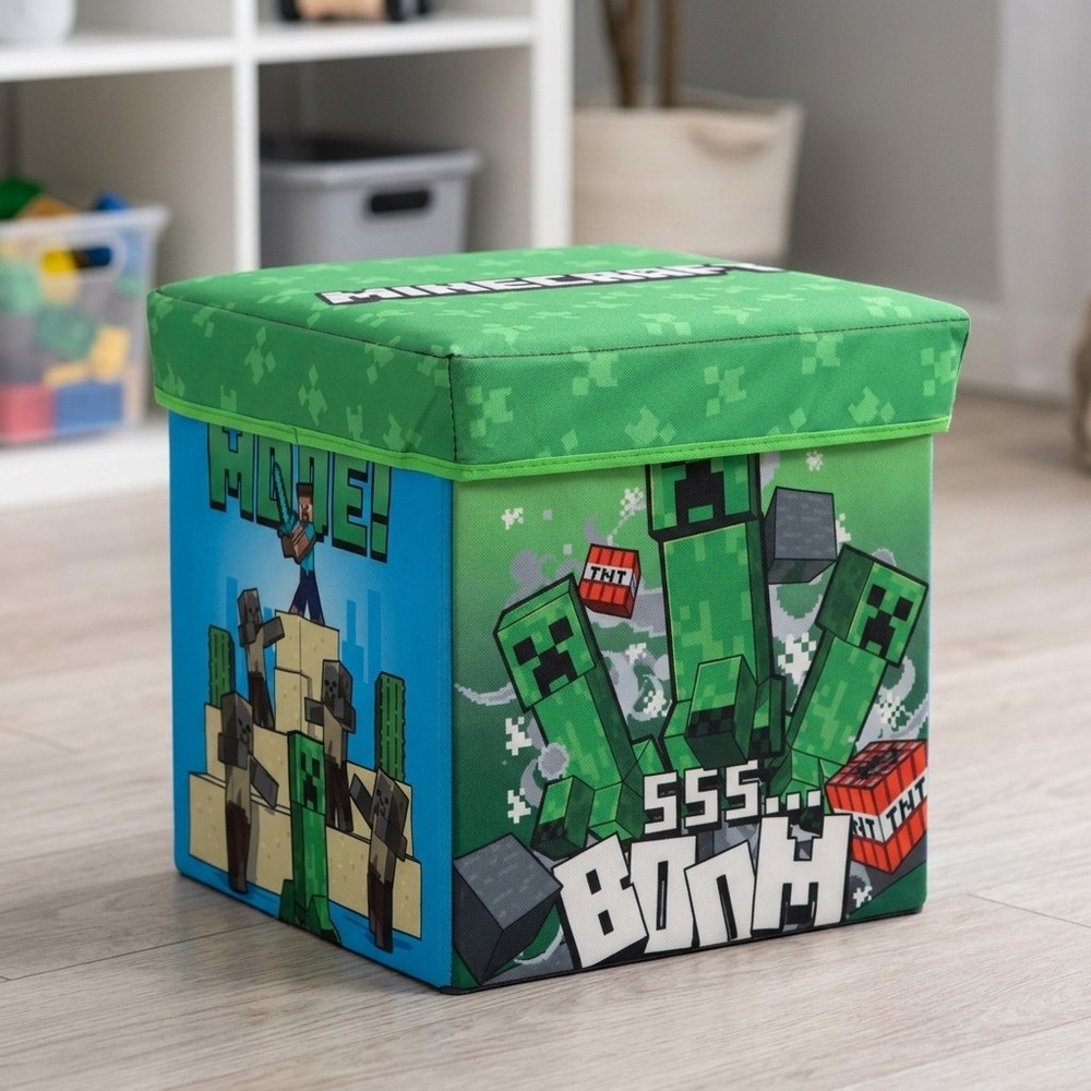 Minecraft® Legetøjs Opbevaringsboks & Stol