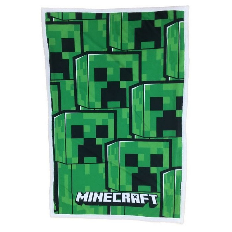 MinecraftÂ® Creeper Fleecetæppe