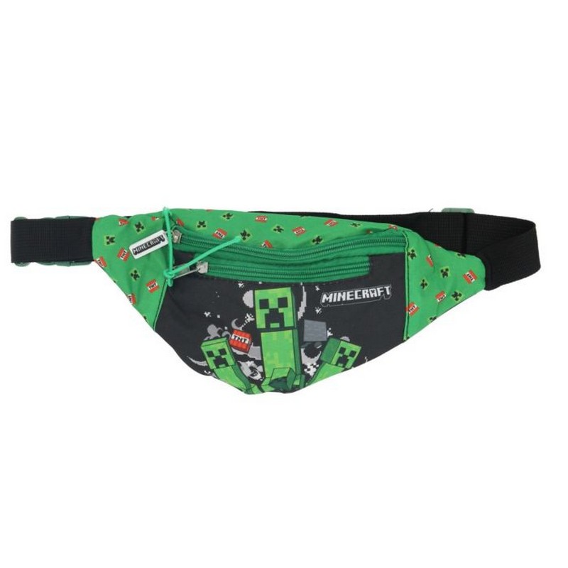 Minecraft Creeper Bæltetaske Grøn (23 x 9 x 12 cm) | Minecraft Taske / Pung - Temashop