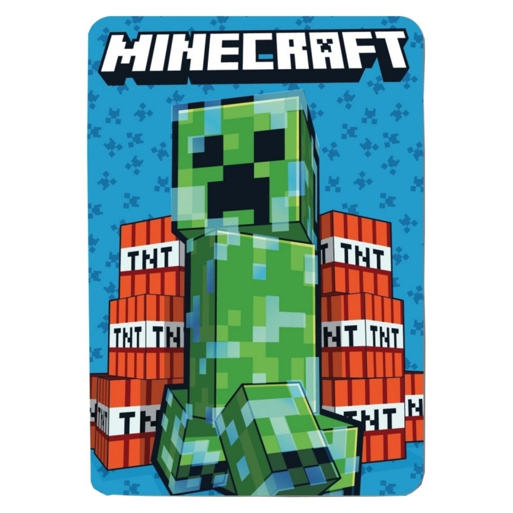 Minecraft Fleecetæppe (100 x 140 cm) | Minecraft Tæpper - Temashop