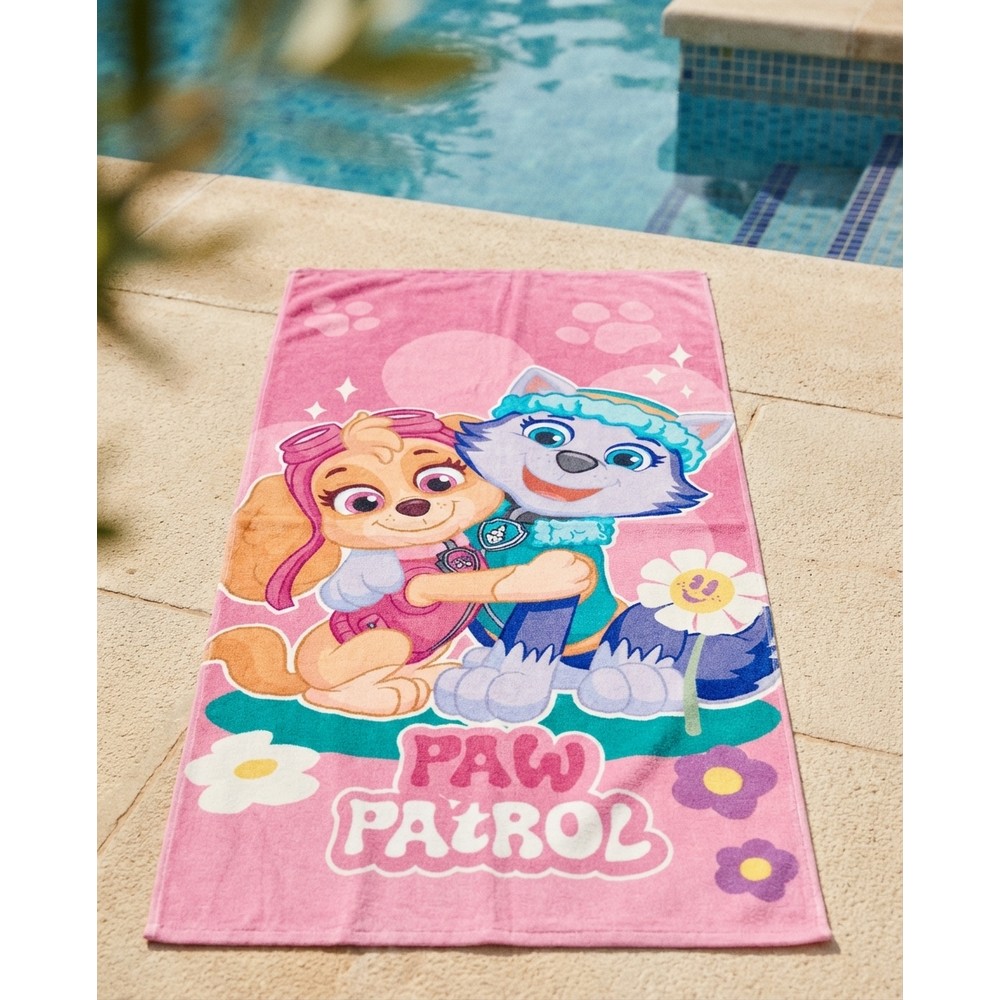 Paw Patrol Skye & Everst Badehåndklæde (140 x 70 cm) | Paw Patrol Håndklæder - Temashop