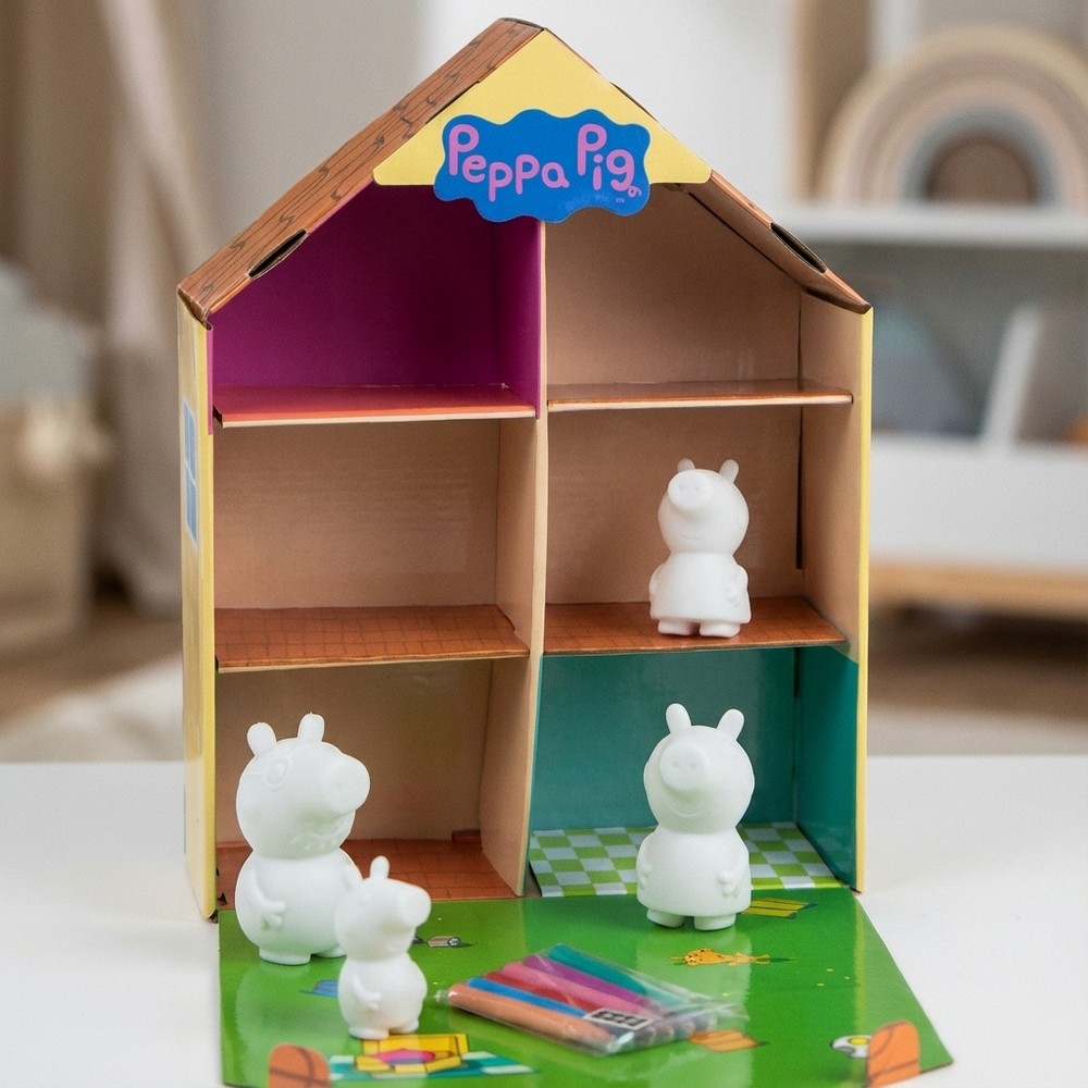 Peppa Pig Malehus Sæt | Gurli Gris Male- & Tegneudstyr - Temashop